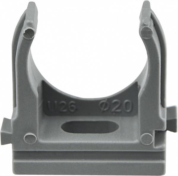 Тримач-кліпс з фіксатором АСКО-УКРЕМ ⌀20 мм під дюбель поліпропілен 50 шт. Сірий (1254) - фото 3