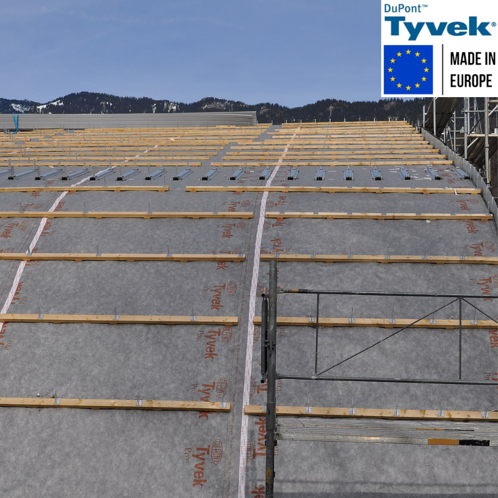 Мембрана супердиффузионная TYVEK PRO Tape с клейкой лентой 1,5x50 м 75 м2 124 г/м2 (310018) - фото 11 Мембрана супердиффузионная TYVEK PRO Tape с клейкой лентой 1,5x50 м 75 м2 124 г/м2 (310018) - фото 11