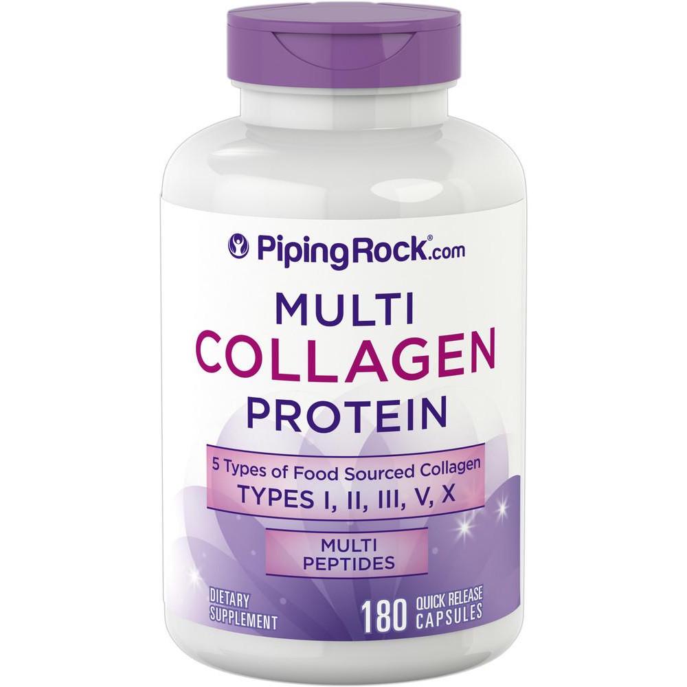Колаген Piping Rock Multi Collagen Protein (Types I, II, III, V, X) 2000 mg 180 Caps