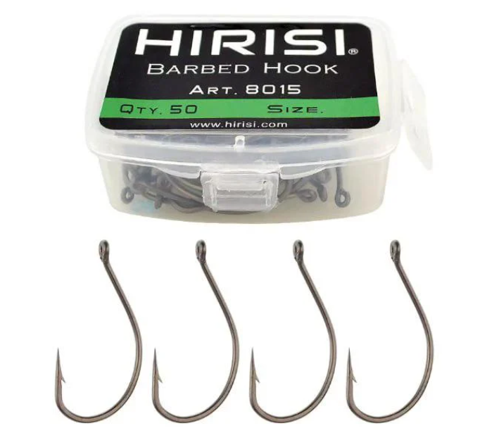 Крючки для рыбалки из высокоуглеродистой нержавеющей стали No6 Hirisi 8015 50 шт. (Hirisi-8015-6) Крючки для рыбалки из высокоуглеродистой нержавеющей стали No6 Hirisi 8015 50 шт. (Hirisi-8015-6)
