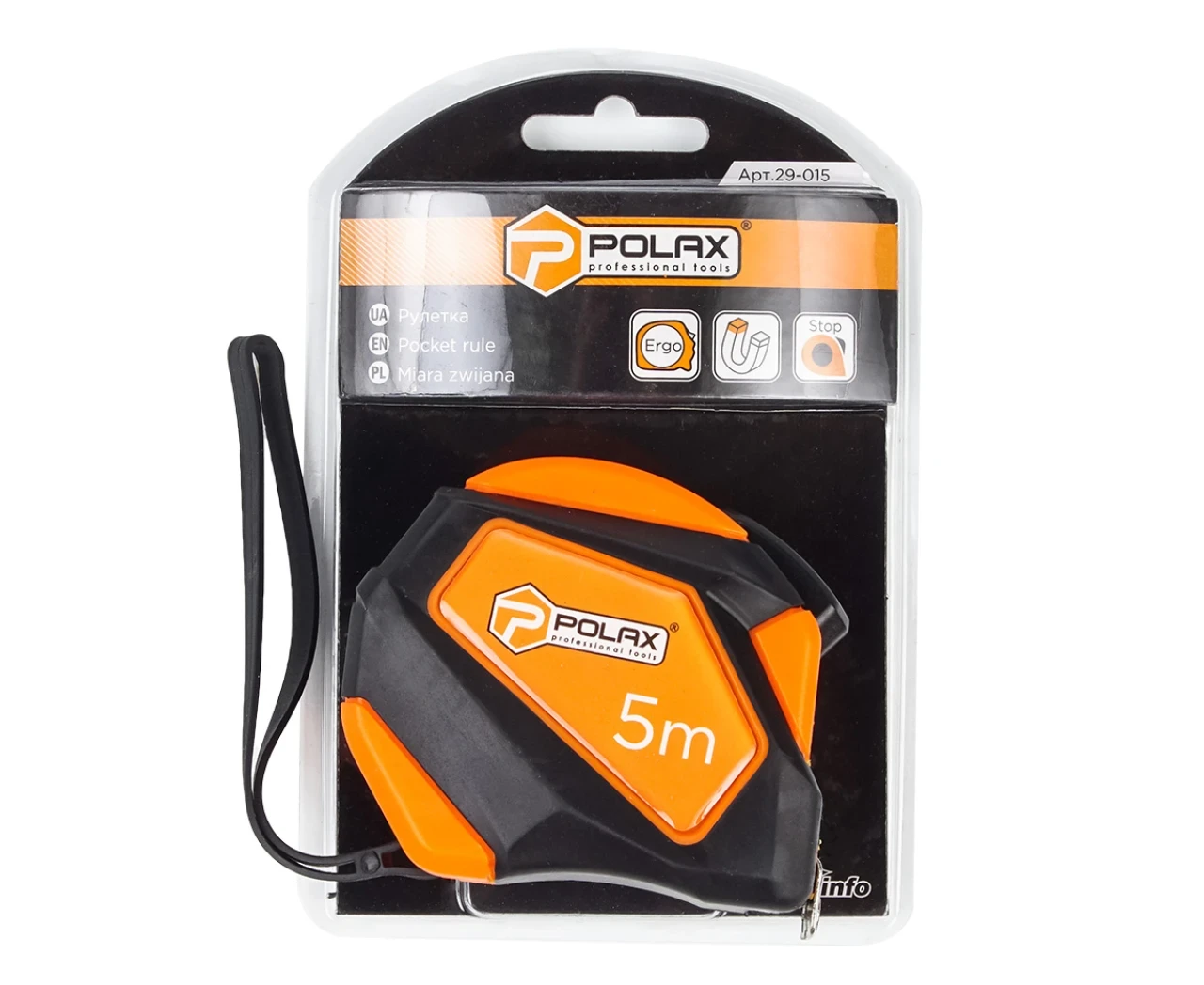 Рулетка обрезинена полотно з нейлоновим покриттям 5x19 мм (2420970805) - фото 2 Рулетка обрезинена полотно з нейлоновим покриттям 5x19 мм (2420970805) - фото 2