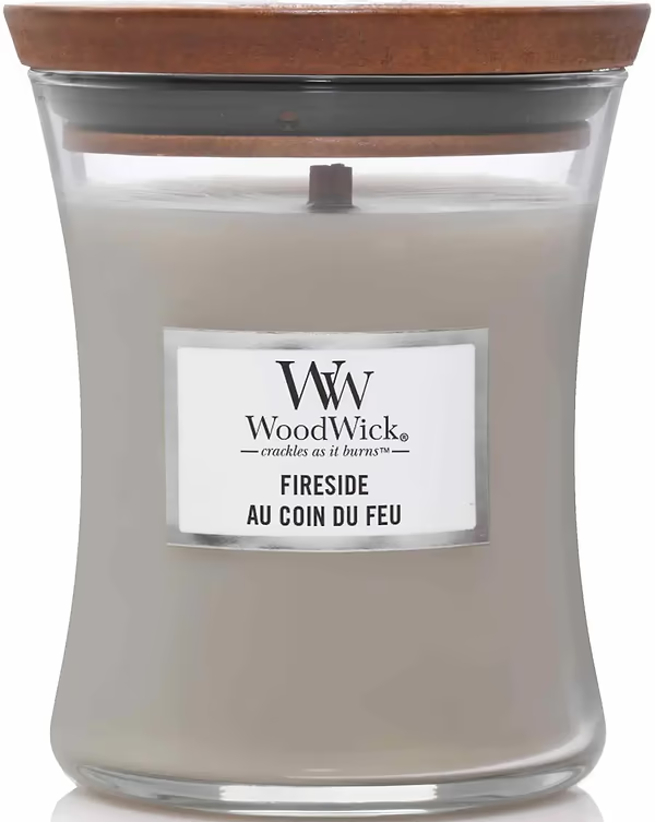 Свічка ароматична Woodwick Mini Fireside з ароматом копченого дерева/яблучної шкірки 85 г (1580406961)