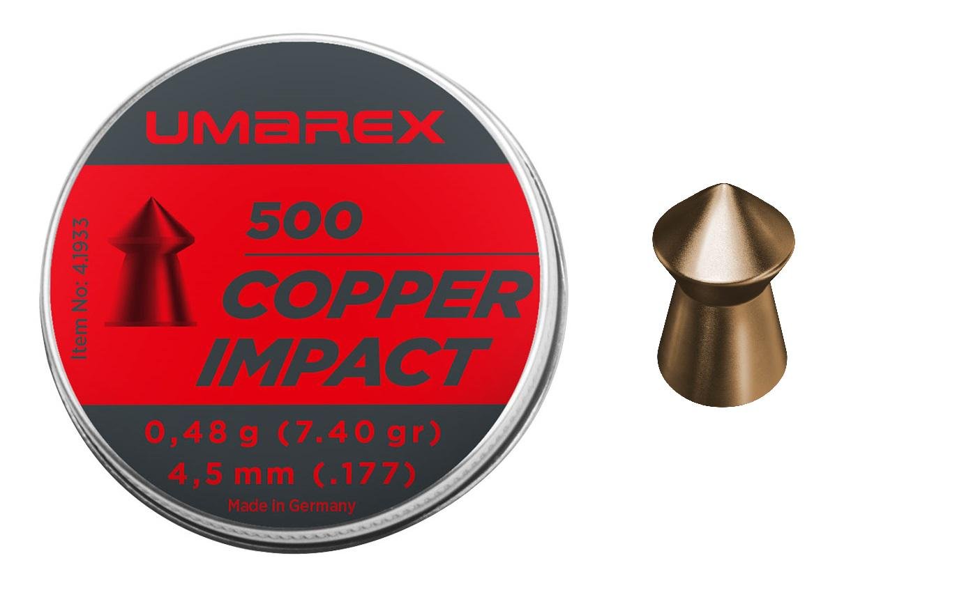 Кульки для пневматичної зброї Umarex Copper Impact Pellets 0,48 г калібр 177 мм 500 шт. (27614759)