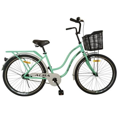 Велосипед Spark CITY AURA колеса 26" стальная рама 17" с корзиной Салатовый (000240008)