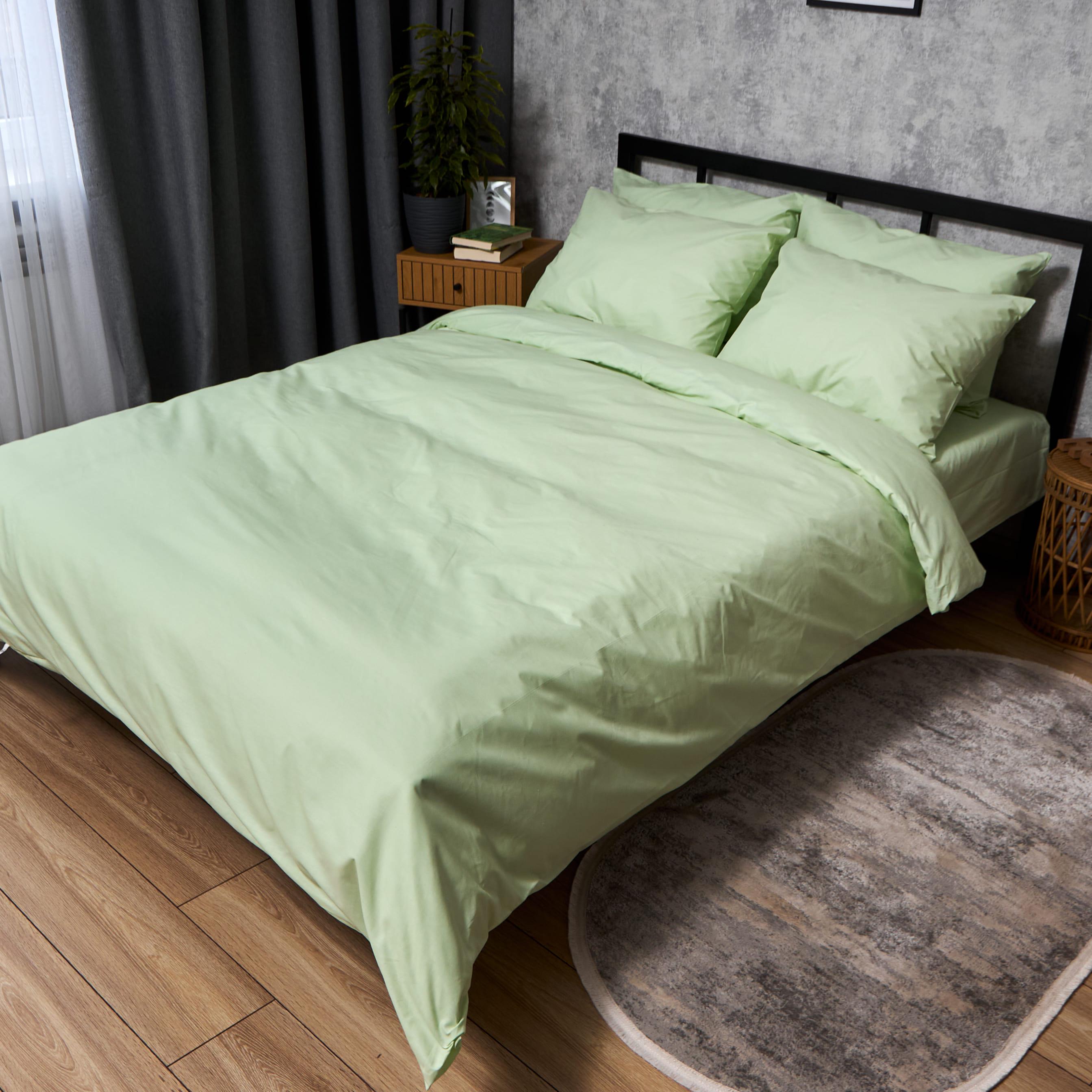Комплект постельного белья Moon&Star Бязь Gold Люкс Mint Luxe King Size 220x240 см наволочки 2 шт. (MS-820011097)