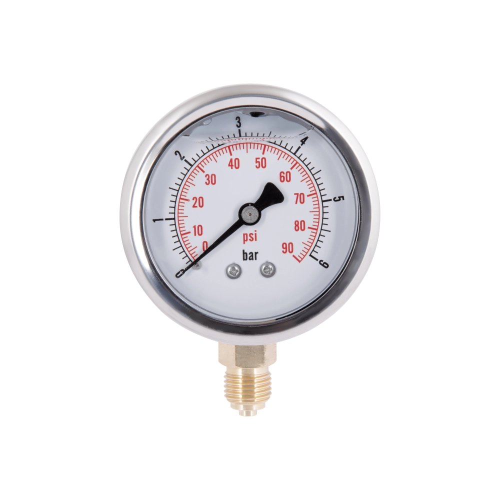 Манометр с глицерином Thermo Alliancе Forte 6 бар 1/4" с нижним подключением (SD00053544)