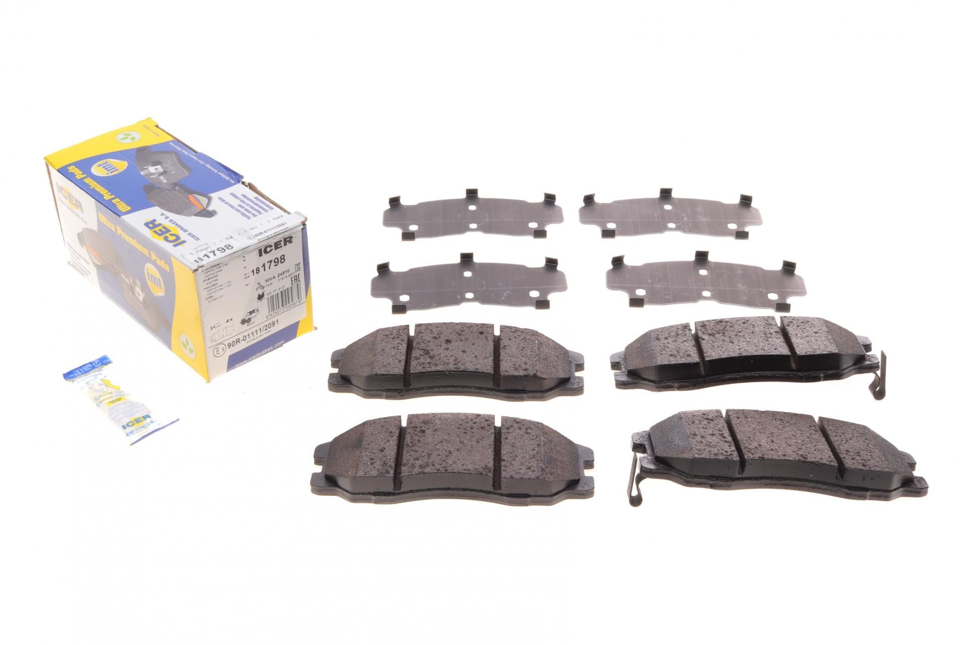 Тормозные колодки передние ICER для Chevrolet Captiva/Opel Antara A 06- (181798)