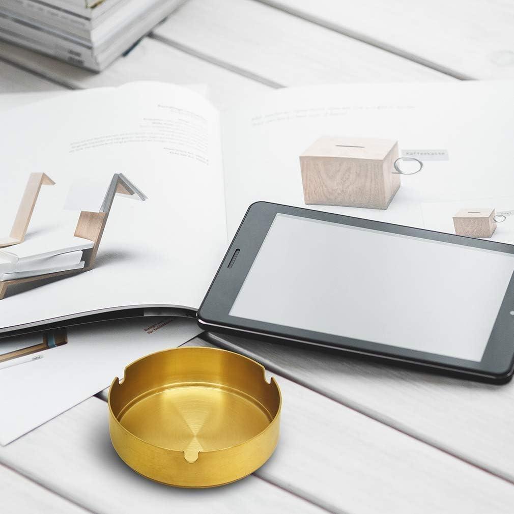 Попільниця настільна з нержавіючої сталі 8х3 см Золотистий (27086292) - фото 5 Попільниця настільна з нержавіючої сталі 8х3 см Золотистий (27086292) - фото 5