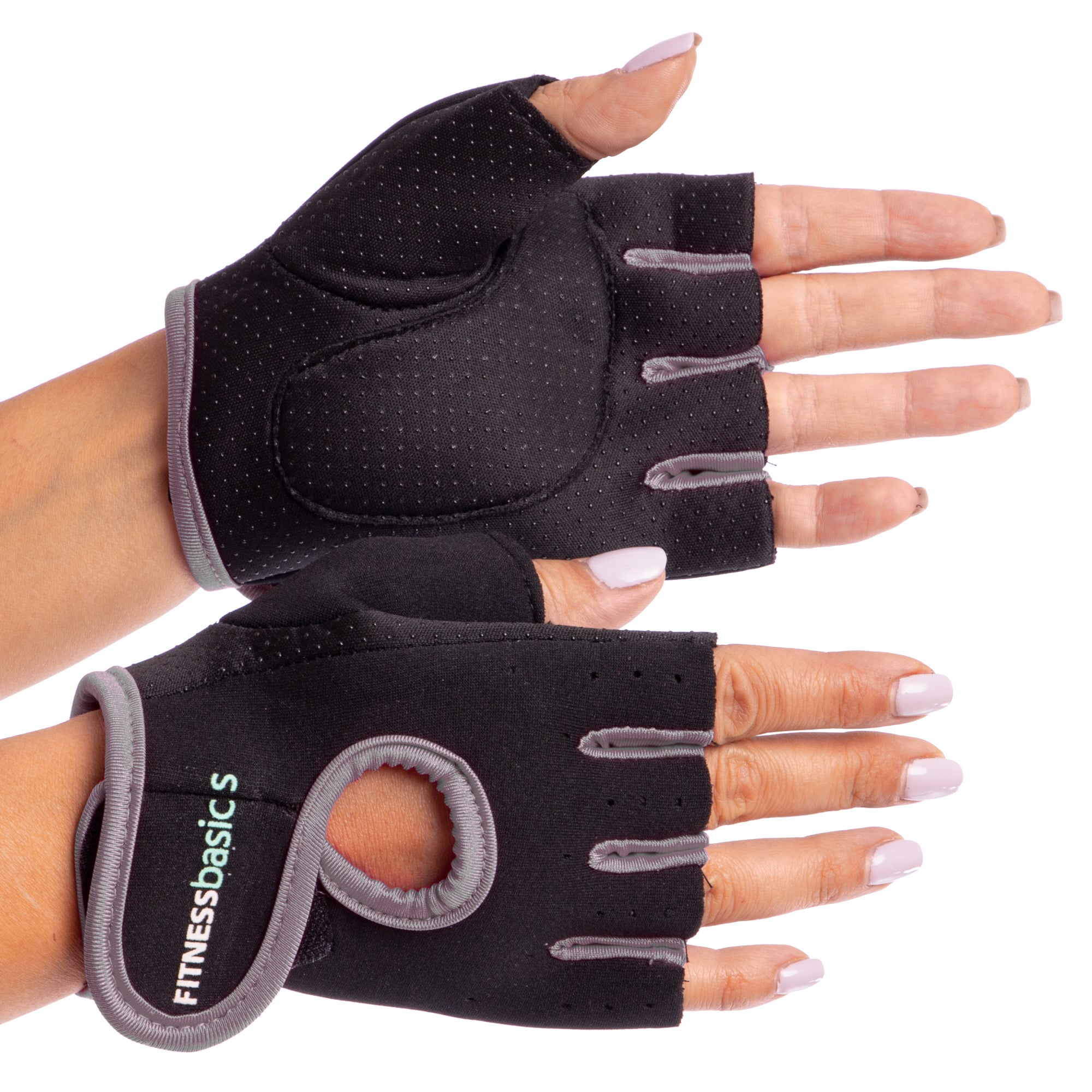 Рукавички для фітнесу та тренувань FITNESS Basics BC-893 L Чорно-сірий (611cb69fb16ab51d885136bc)