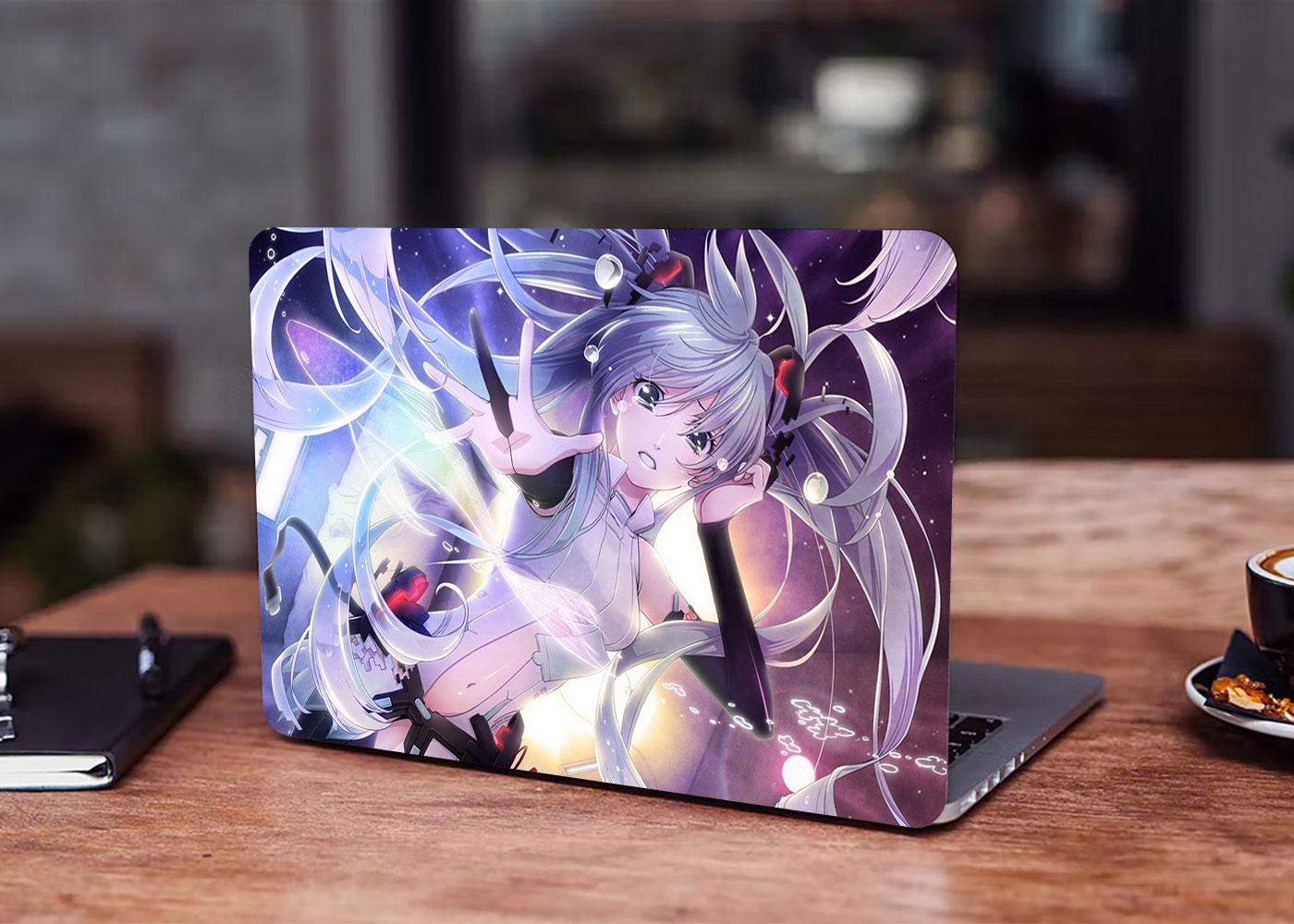 Декоративная наклейка на ноутбук 17,3" Аниме hatsune miku 400х260 мм (100420_17)
