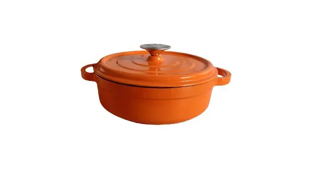 Каструля-сотейник OMS чавунна з кришкою для газу і індукцїі 4 л Помаранчевий (3365-4) - фото 5 Каструля-сотейник OMS чавунна з кришкою для газу і індукцїі 4 л Помаранчевий (3365-4) - фото 5