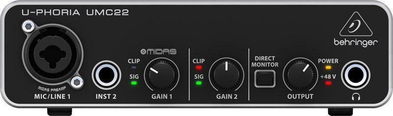 Аудіоінтерфейс USB Behringer UMC22 (549701) - фото 2