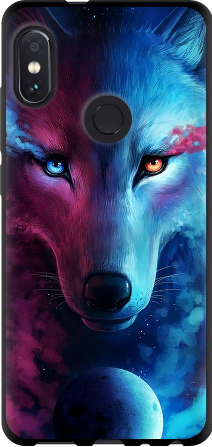 Чехол на Xiaomi Redmi Note 5 Pro Арт-волк (3999b-1353-42517)