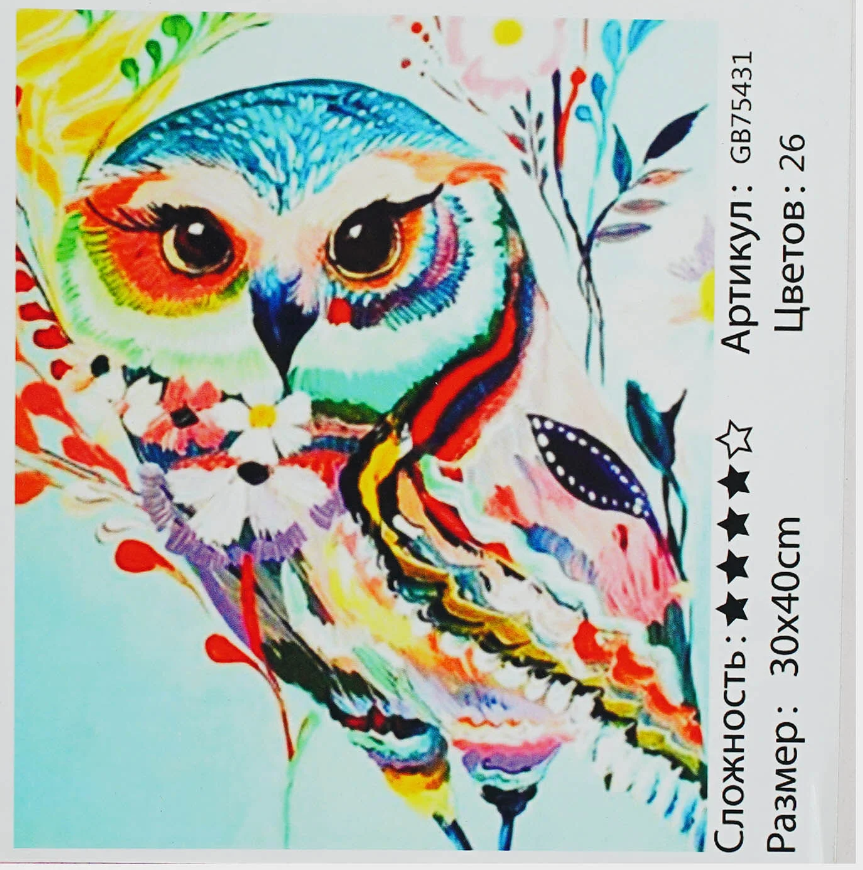 Алмазная мозаика TK Group Сова 30х40 см (GB 75431)