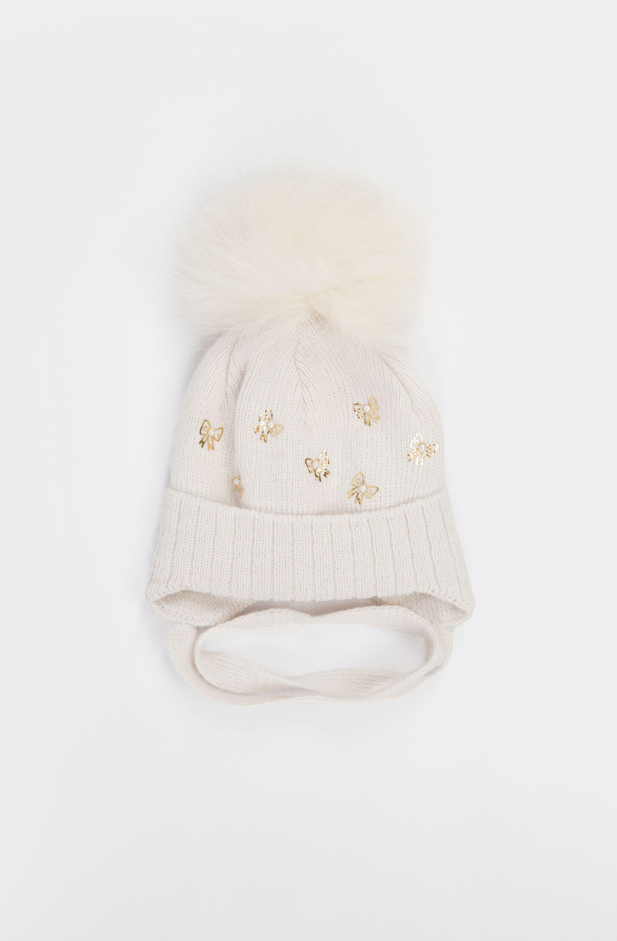Шапка для девочки 42-44 см Белый (ЦБ-00234990) Шапка для девочки 42-44 см Белый (ЦБ-00234990)
