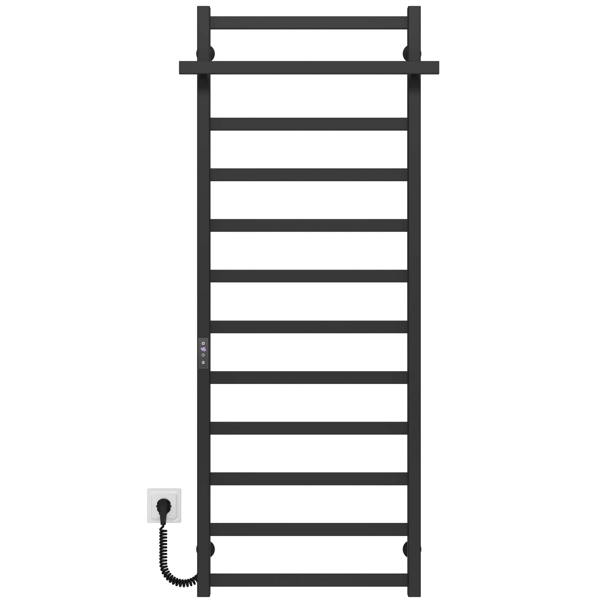 Рушникосушарка електрична Deffi Nicolе П12 JD04 нержавіюча сталь 500х1400 мм Чорний (A.NI.140.50.12.E.B.L.2)