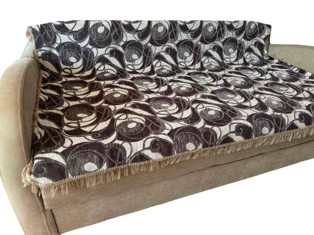 Покривало гобелен 150х200 см із накидками на крісло Коричневий (Д-gobelen-new-001-01) - фото 1 Покривало гобелен 150х200 см із накидками на крісло Коричневий (Д-gobelen-new-001-01) - фото 1