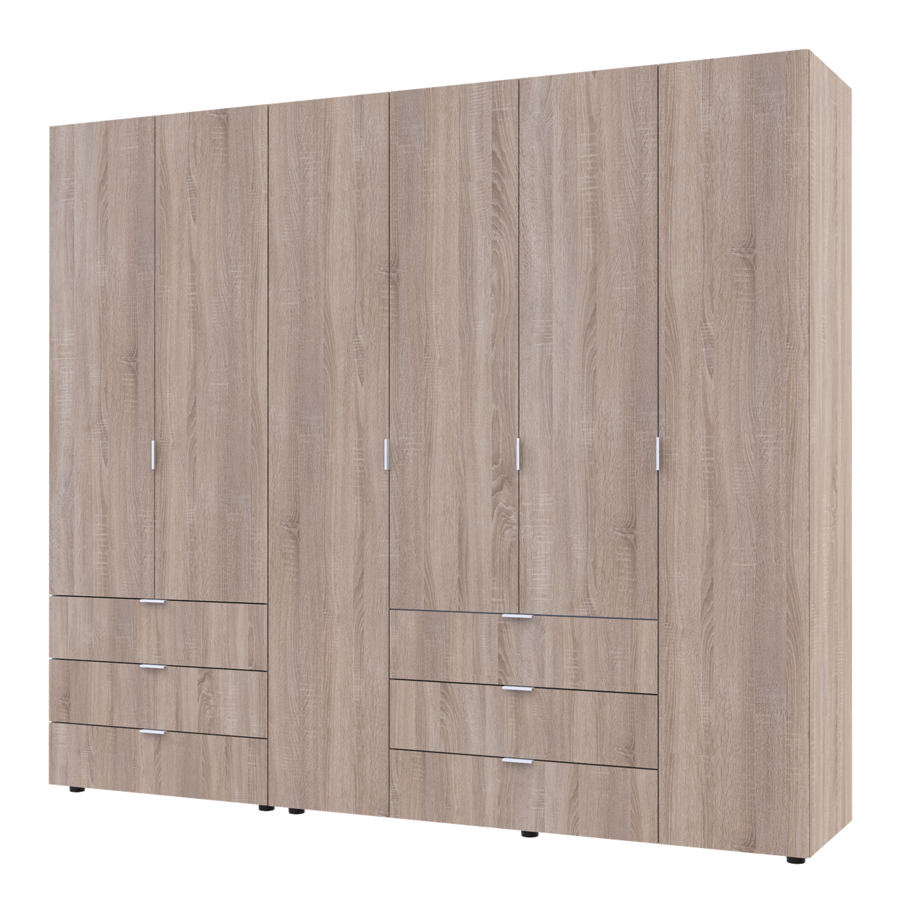 Шкаф распашной для одежды Doros Гелар комплект 2 + 4 ДСП 232,5х49,5х203,4 см Дуб Cонома (42002118)