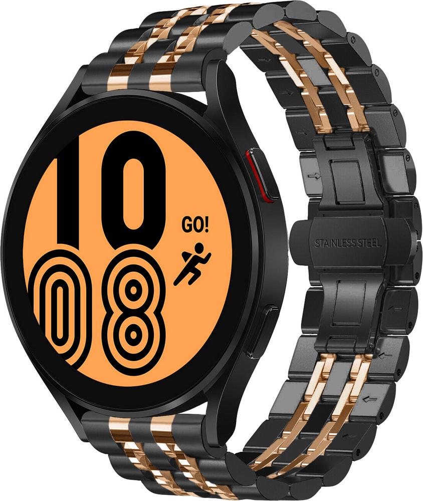 Браслет металлический Spinye Line для Galaxy Watch 4 44 мм Black Pink (29023-51)
