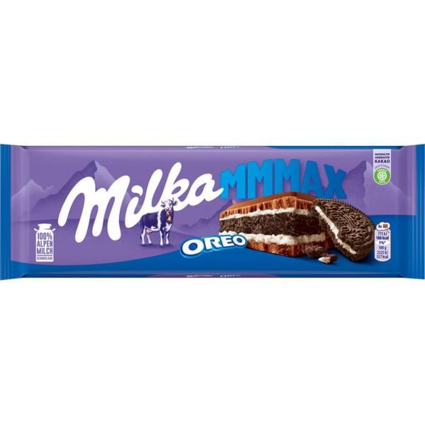 Шоколад Milka Oreo молочна начинка та хрумке печиво орео 300 г