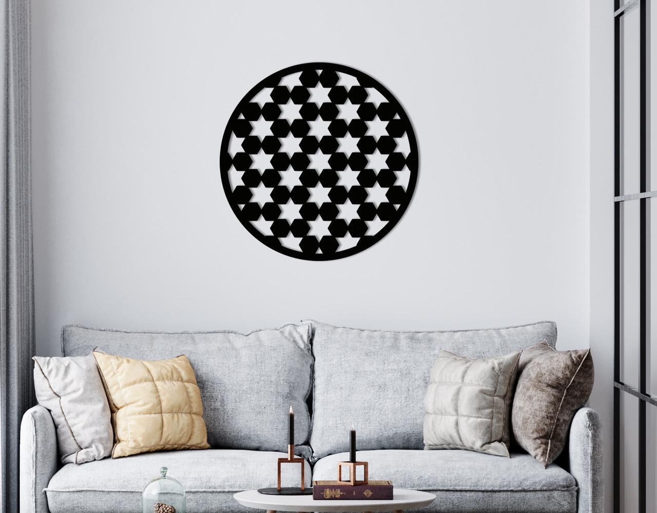 Декоративное панно на стену Upwood Decor Circle-056 04 80х80 см Black (1579473592)