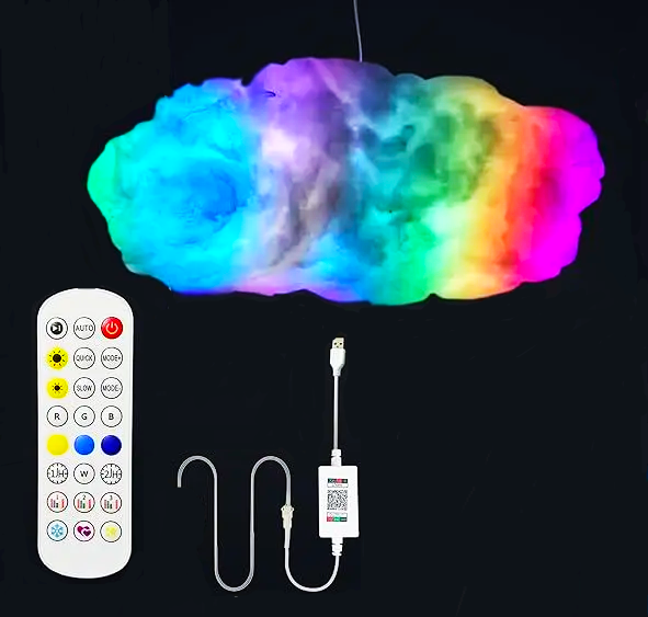 Світлодіодна стрічка Хмара Bluetooth 3D RGB з пультом (22293415) - фото 3