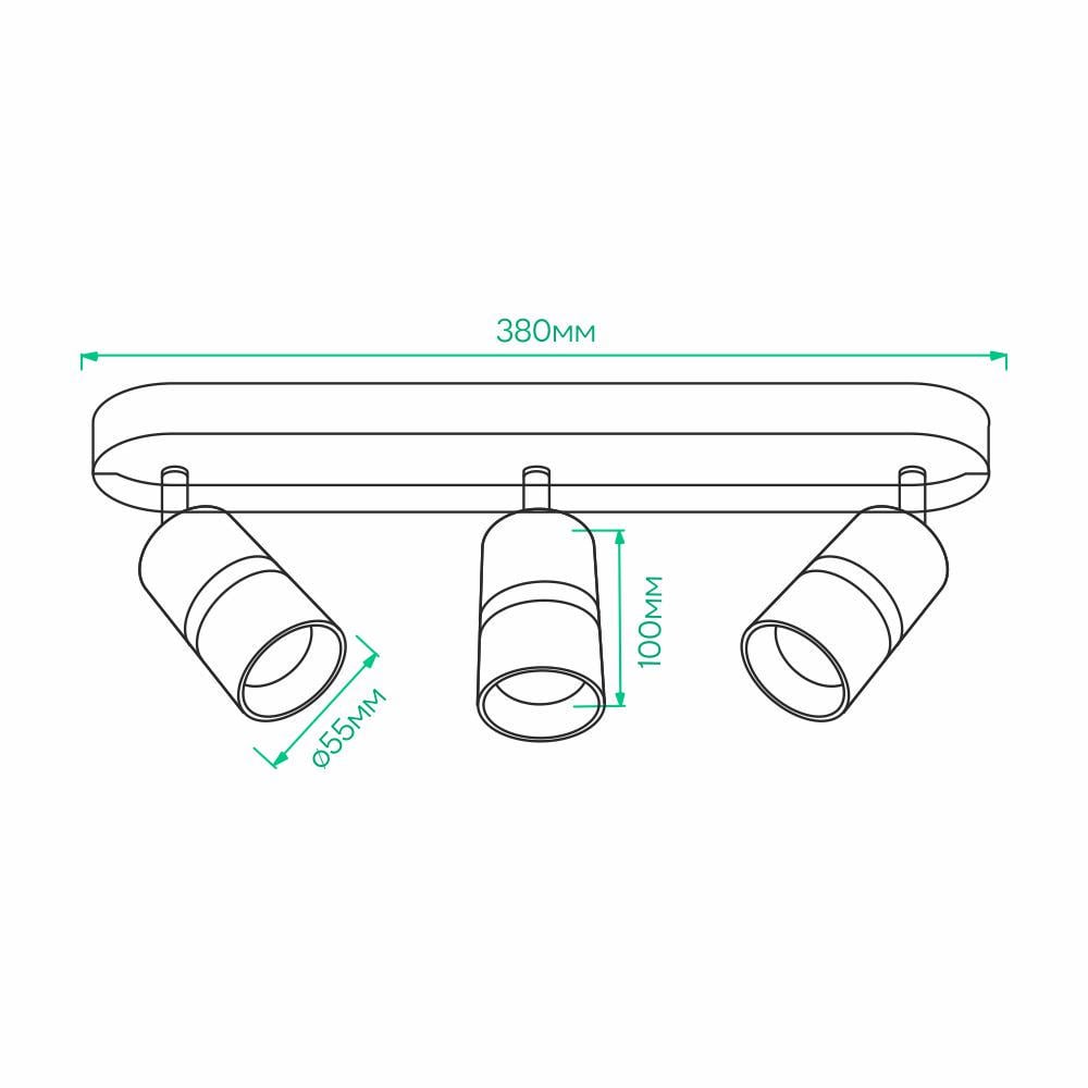 Светильник ARDERO накладной поворотный ML312-3 BAMBOO GU10 Черный/Хром - фото 3 Светильник ARDERO накладной поворотный ML312-3 BAMBOO GU10 Черный/Хром - фото 3