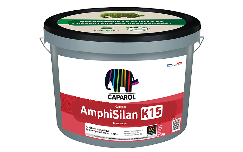 Штукатурка фасадная силиконовая Caparol Amphisilan-Fassadenputz K15 База прозрачная 25 кг