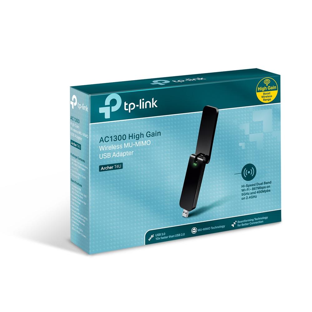 Сетевой беспроводной адаптер TP-Link Archer T4U USB Черный (10920436) - фото 3 Сетевой беспроводной адаптер TP-Link Archer T4U USB Черный (10920436) - фото 3