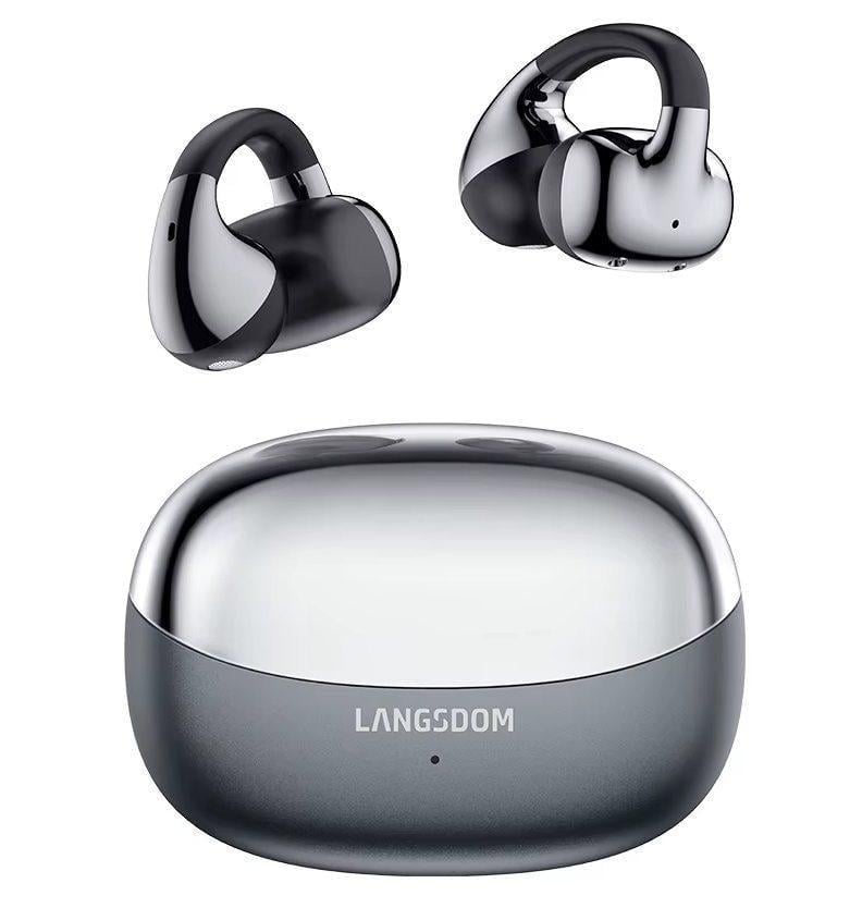 Наушники-клипсы костные Langsdom TS31 Bluetooth 6.0/шумоподавлением/зарядным кейсом Черный (36248814)