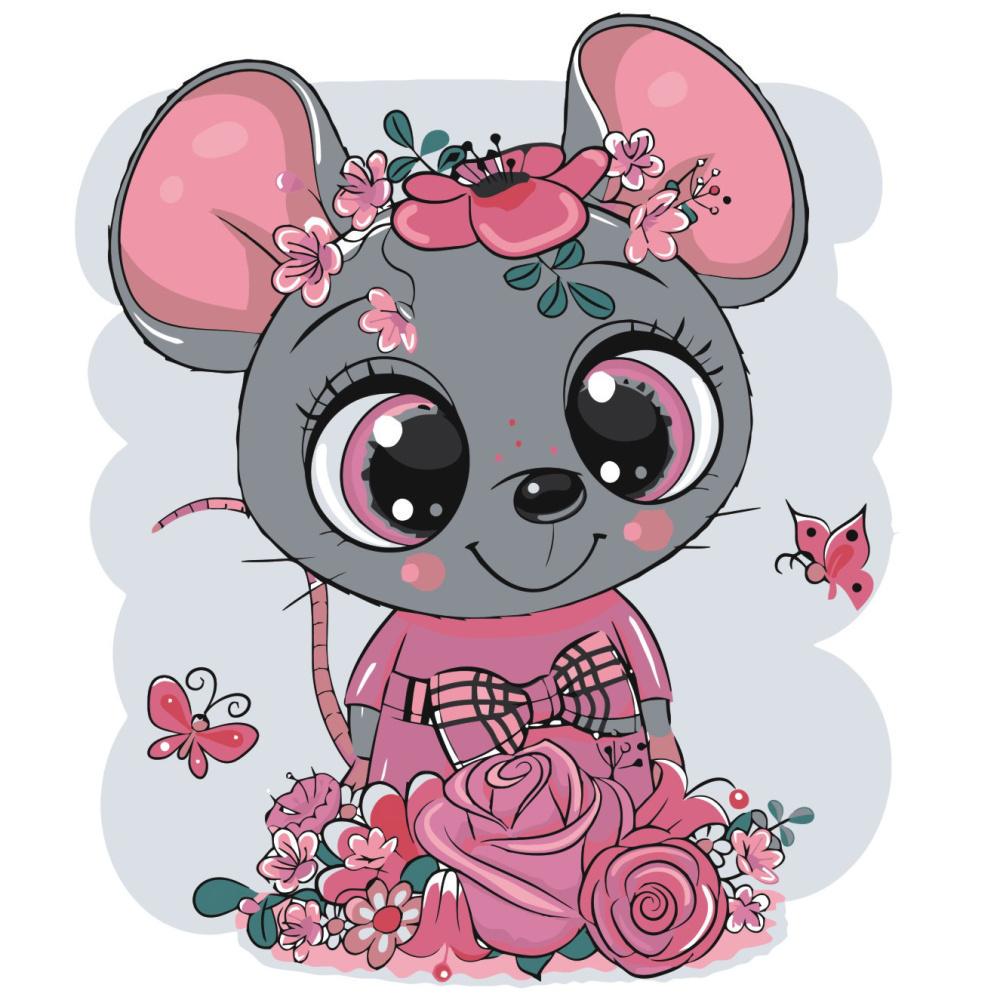 Картина по номерам Strateg Хвостик 30x30 см (ES101)