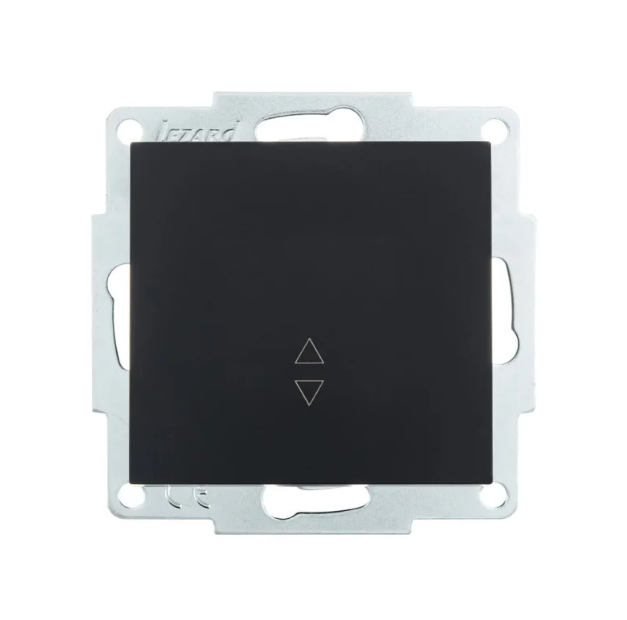 Выключатель одноклавишный Lezard Vesna проходной Черный (26408931)