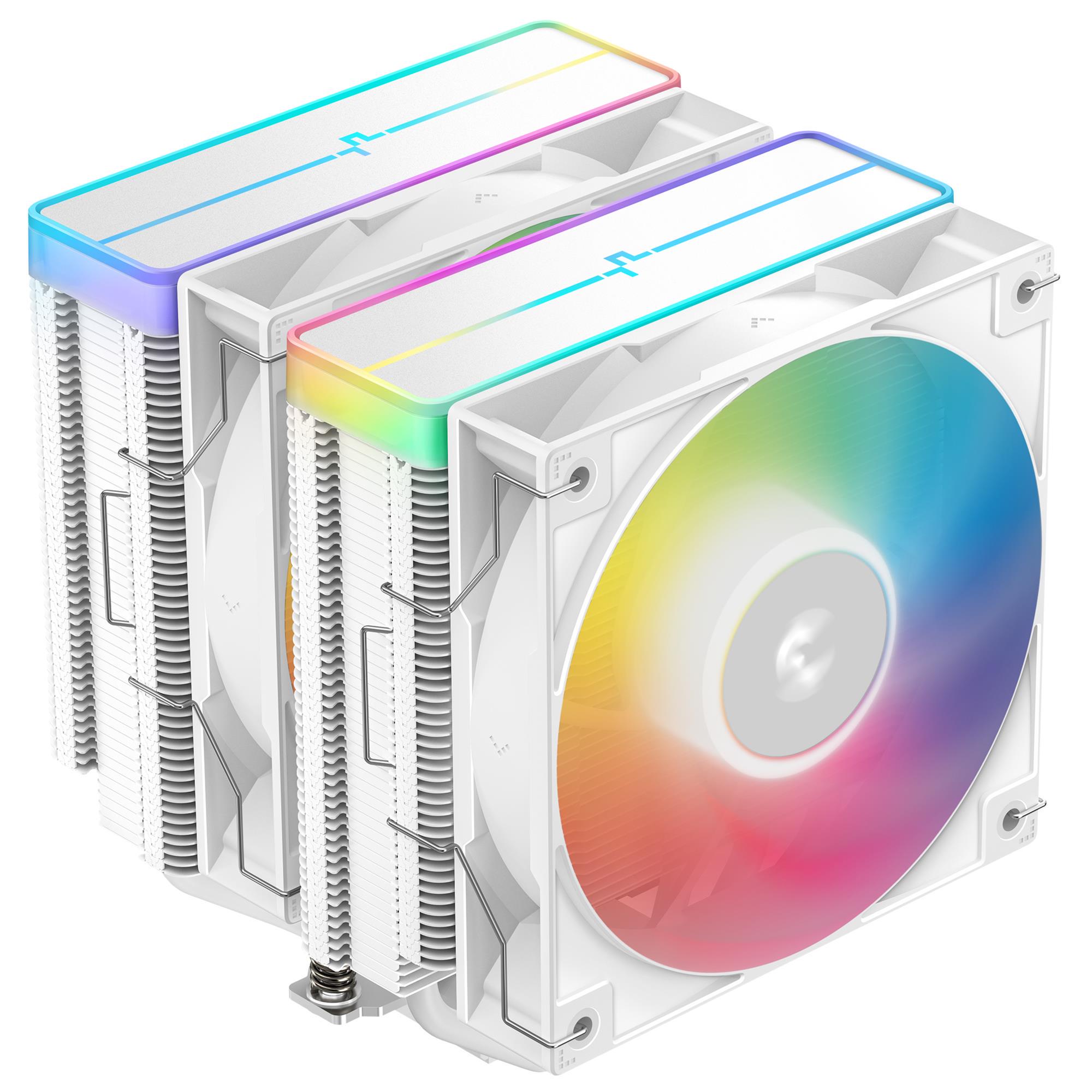Кулер для процессора Deepcool AG620 WH ARGB V2 с двумя вентиляторами 120 мм White (R-AG620-WHAMMN-GJD) Кулер для процессора Deepcool AG620 WH ARGB V2 с двумя вентиляторами 120 мм White (R-AG620-WHAMMN-GJD)