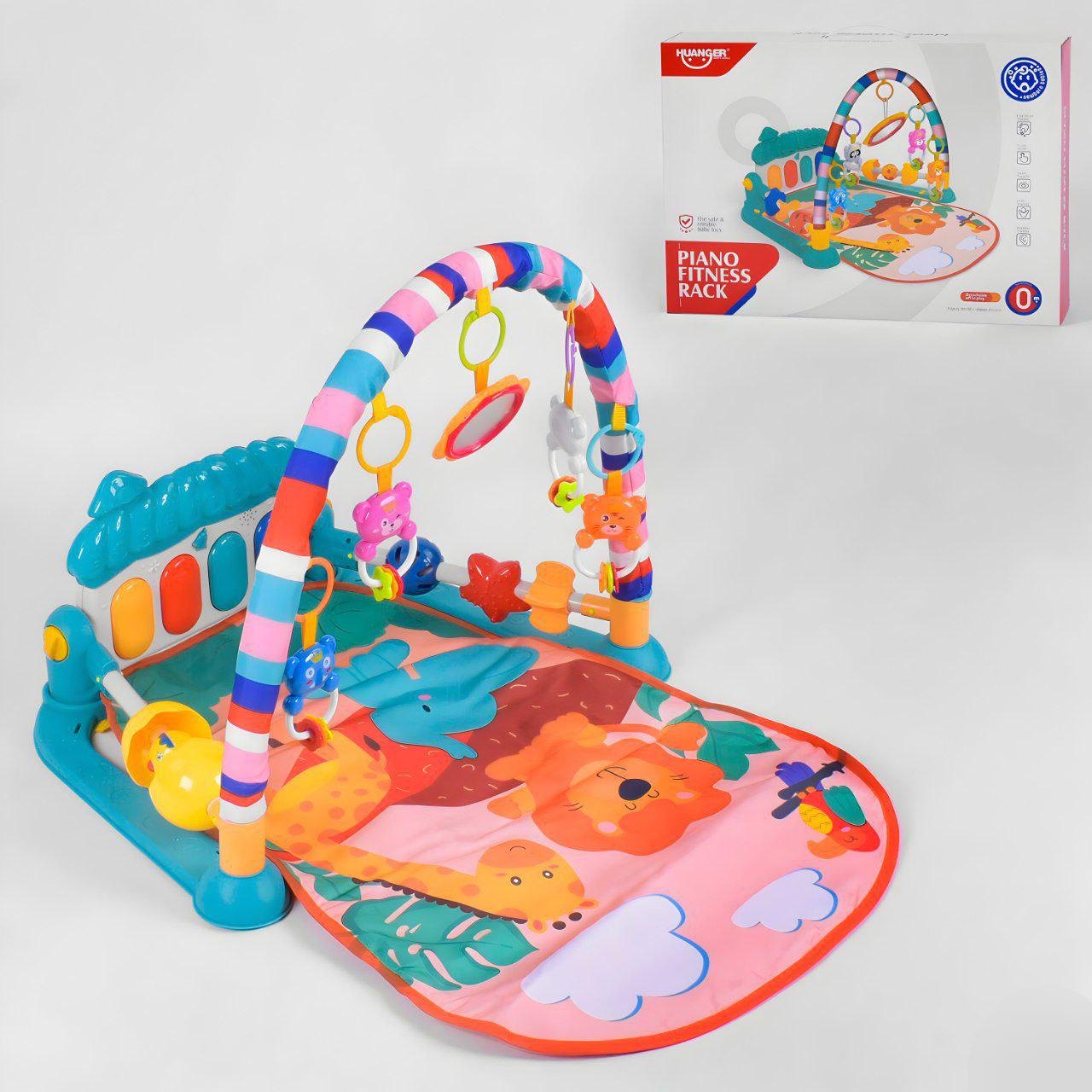 Развивающий коврик с музыкальным пианино и подвесными игрушками (22639474)
