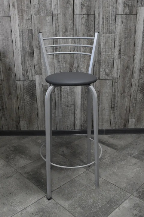 Барний стілець металевий 30х107 см Сірий (28374159)