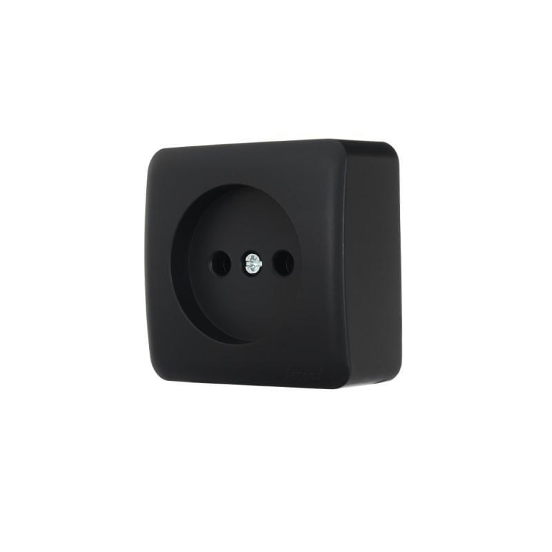 Розетка Viola 751-4200-121B 1-я б/з Антрацит (00000039433)