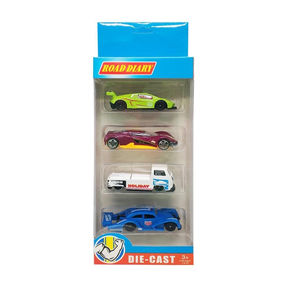 Ігровий набір A-Toys машинки металеві 4 шт. Різнокольоровий (IG-173-N-607)