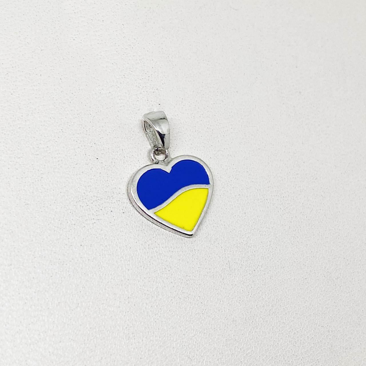 Кулон срібний Україна в серці 1,81 г (1770433162)