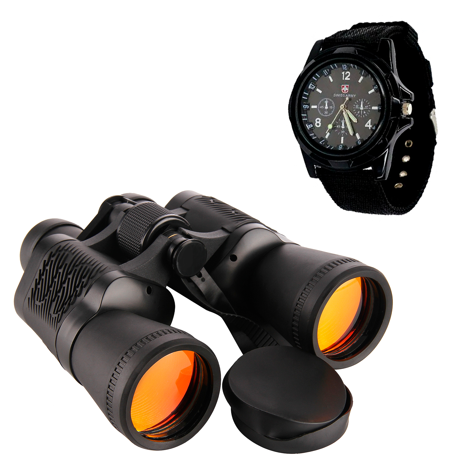 Бинокль для наблюдения Zilner 7х50 168 м/1000 м BAK7 с чехлом и часами Swiss Army (9c3e1cd6)