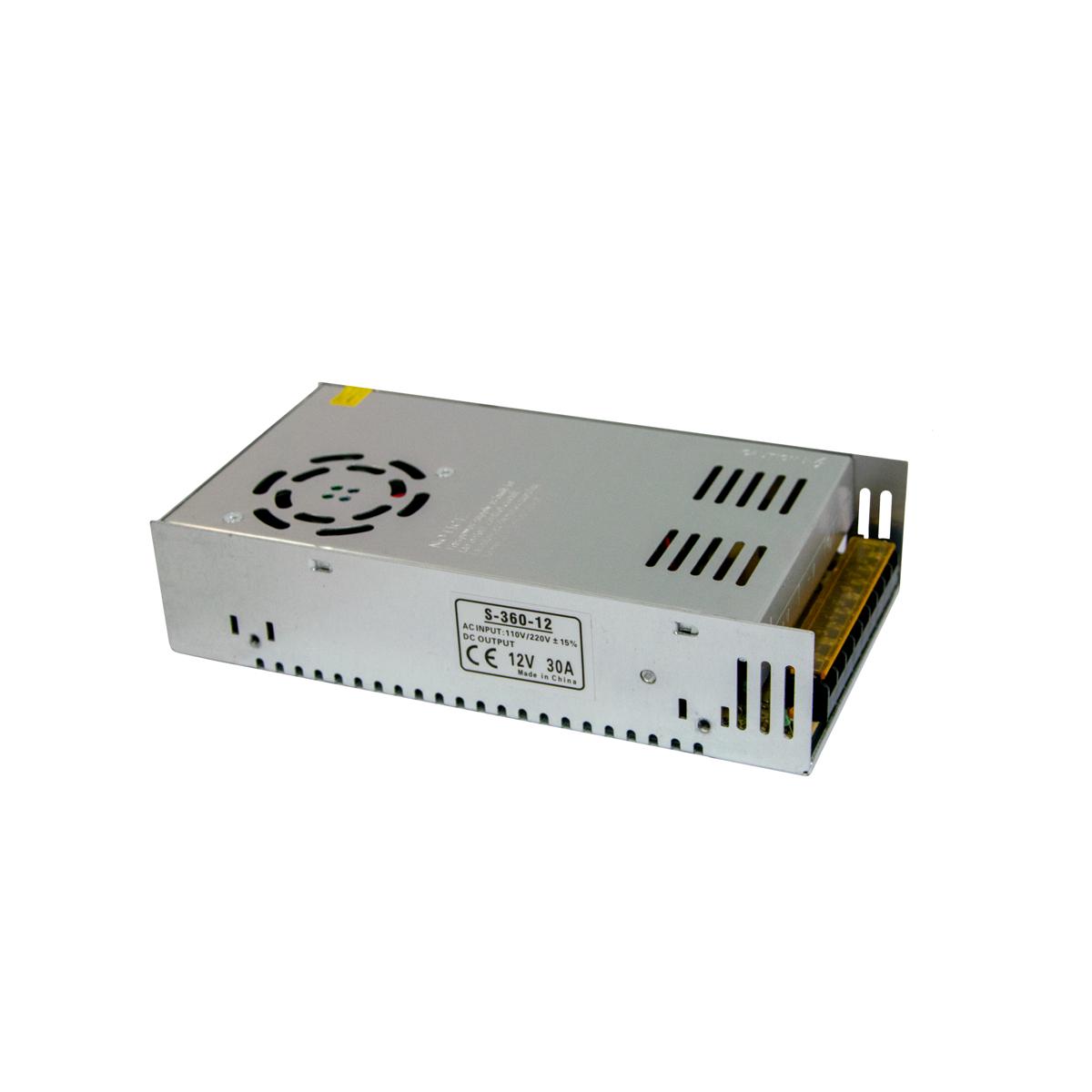 Блок питания импульсный Power Supply AC-DC S-360-12 12 V 30 A 360 Вт Silver (1009898) - фото 1