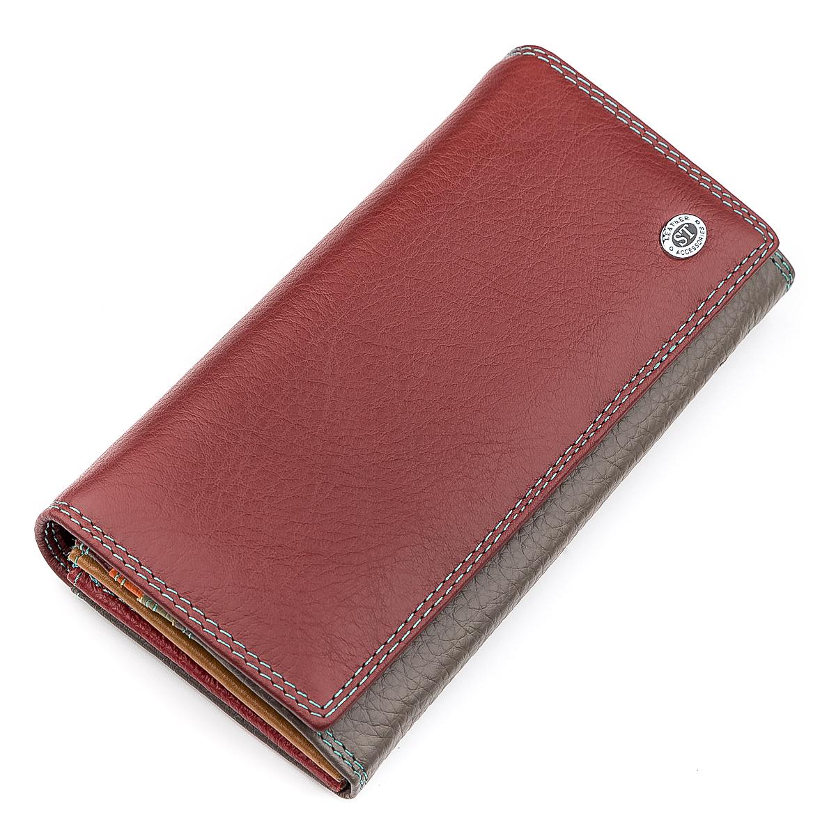 Женский кошелек ST Leather 18363 кожаный Бордовый