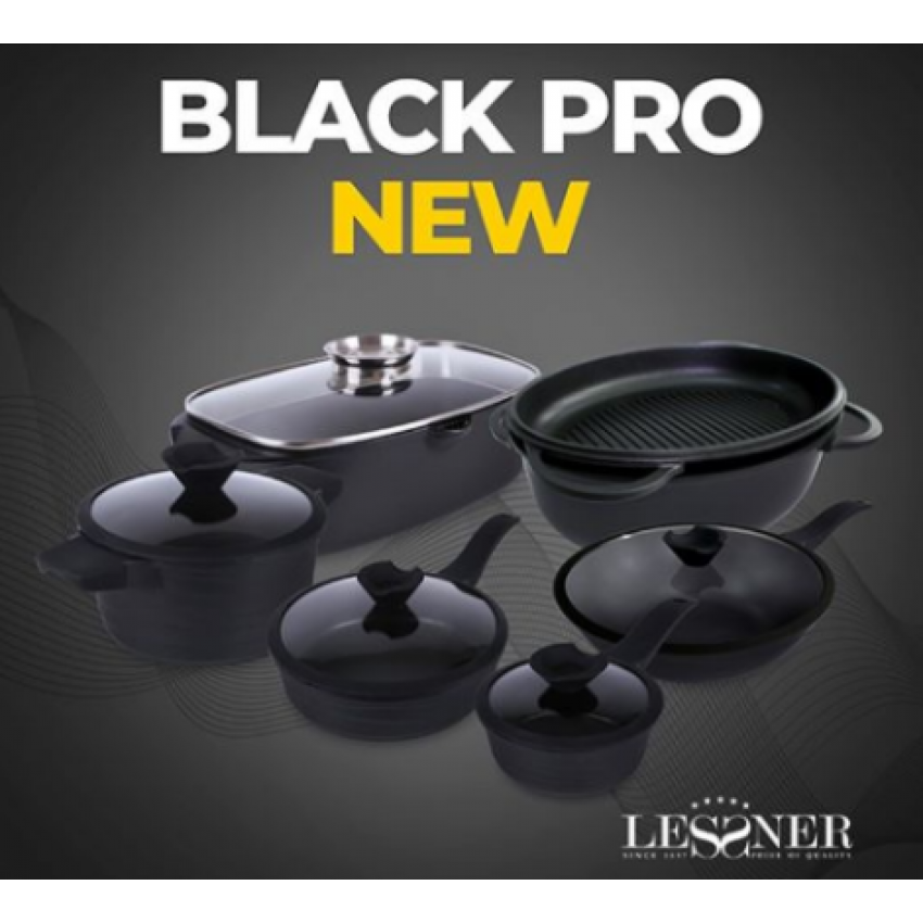 Каструля з кришкою Lessner Pro New 4,7 л Black (55872-24) - фото 4 Каструля з кришкою Lessner Pro New 4,7 л Black (55872-24) - фото 4