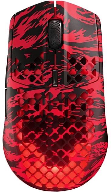 Комп'ютерна мишка бездротова ігрова SteelSeries Aerox 3 Wireless Faze Clan Edition 18000dpi Чорний/Червоний (62605)