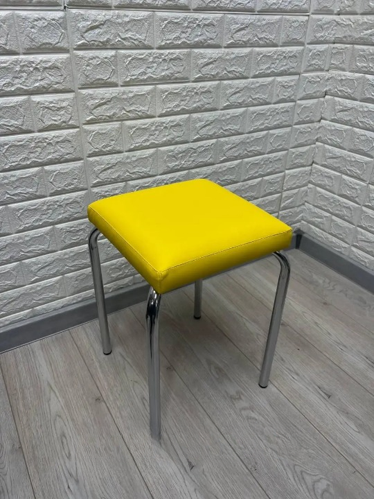 Табурет Tutty 30х30х45 см Жовтий/Хром (2497064429)