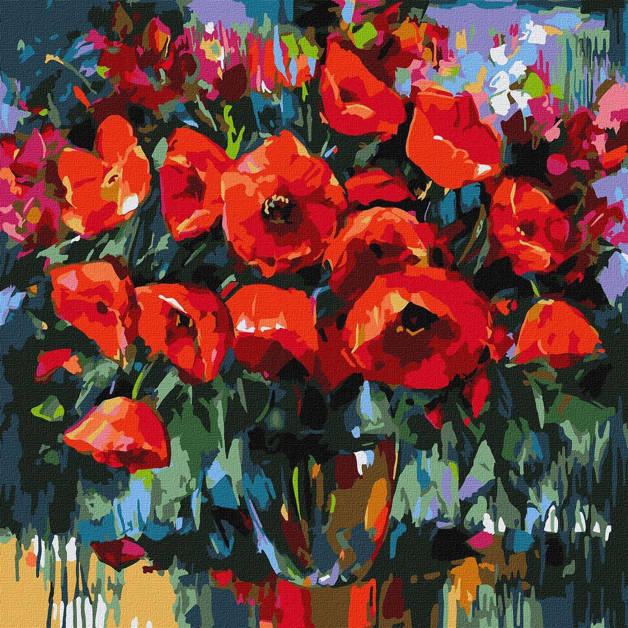 Картина по номерам Ideyka Маковая нежность 40х40 см (2824286979)