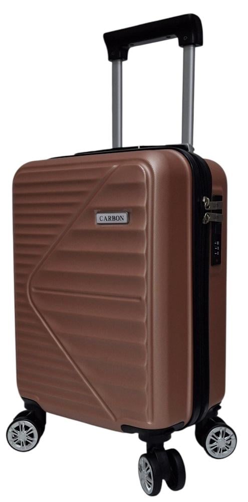 Чемодан Carbon 66101 ABS-пластик XS 40x30x20 см Розовое золото (66101/66/81)