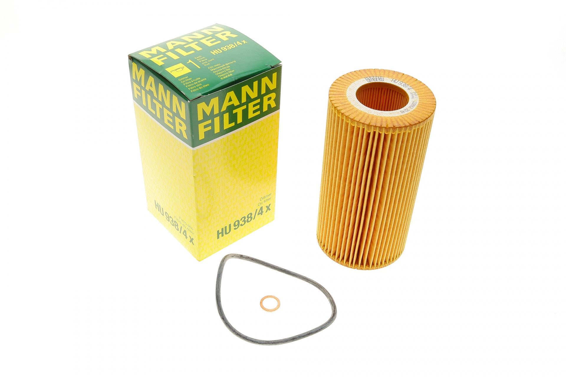 Фильтр масляный Mann-Filter для BMW 5 E34/E39/7 E32/E38/8 E31/X5 E53 -03 M60/M62/M73/S62 (HU 938/4 X)