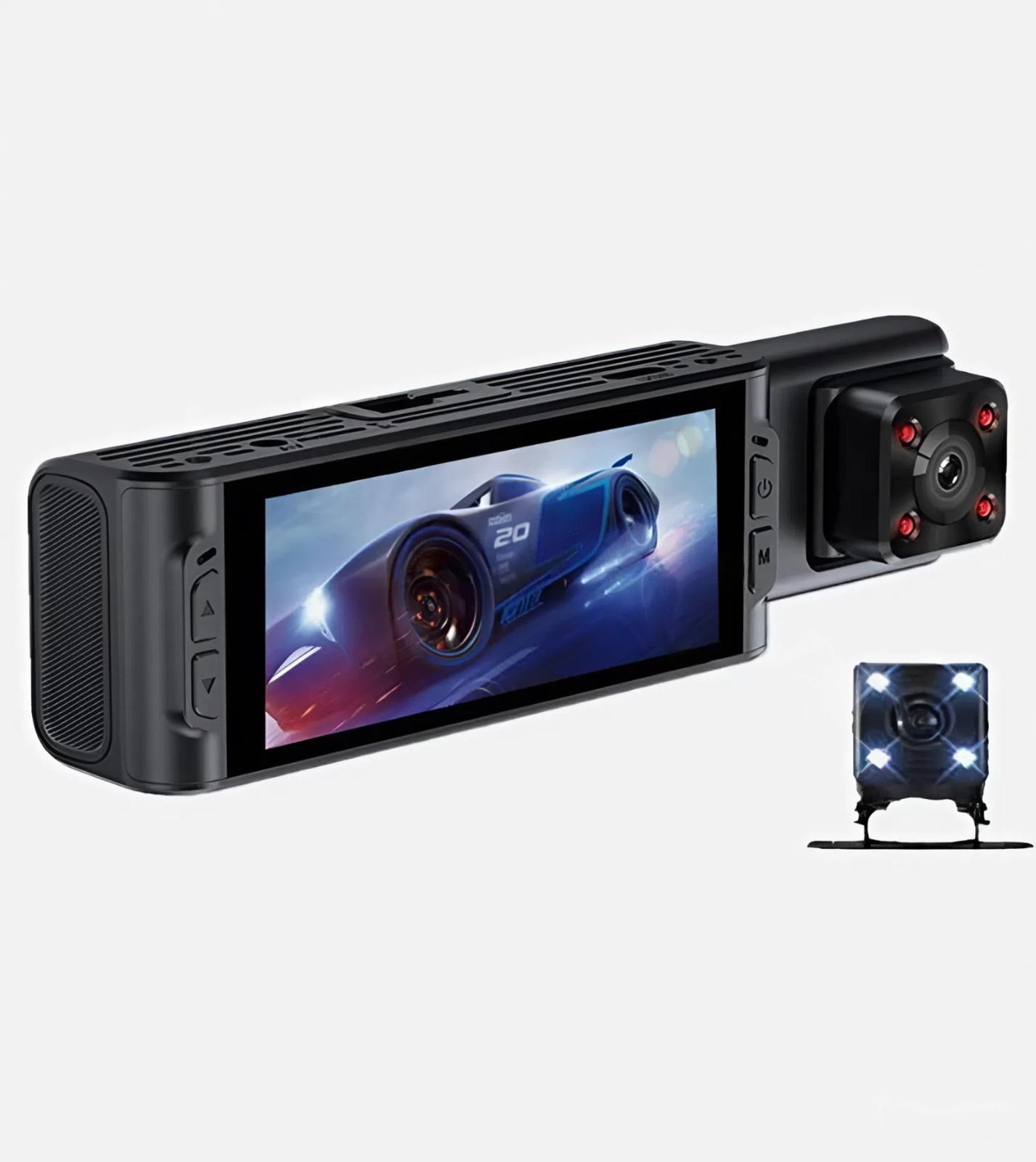 Видеорегистратор автомобильный 3-объективный BCSMMCAR G66 Full HD 1080P Wi-Fi G-Sensor 3,16” - фото 8