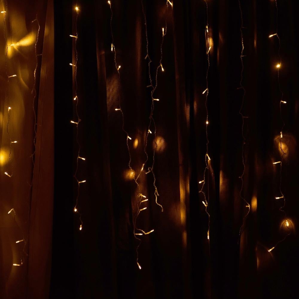 Гирлянда-штора 300LED желтая 3x3 м от USB (9133-025)