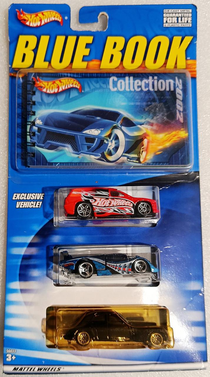 Набор машинок Hot Wheels Fandango & Sol- Aire CX4 & 1936 Cord 2002 Book 3 шт. & Car Catalog Blue (56033)